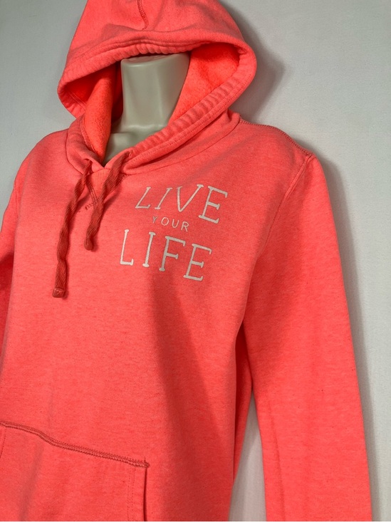 American Eagle Outfitters Sweaters - American Eagle 🦅 Bright Coral  'Live Your Life' Hoodie Med *DISCOUNTED SHIPPING